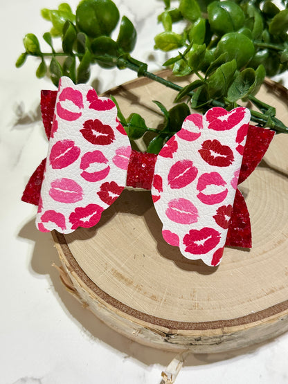 Lips/Kisses Hair Bow