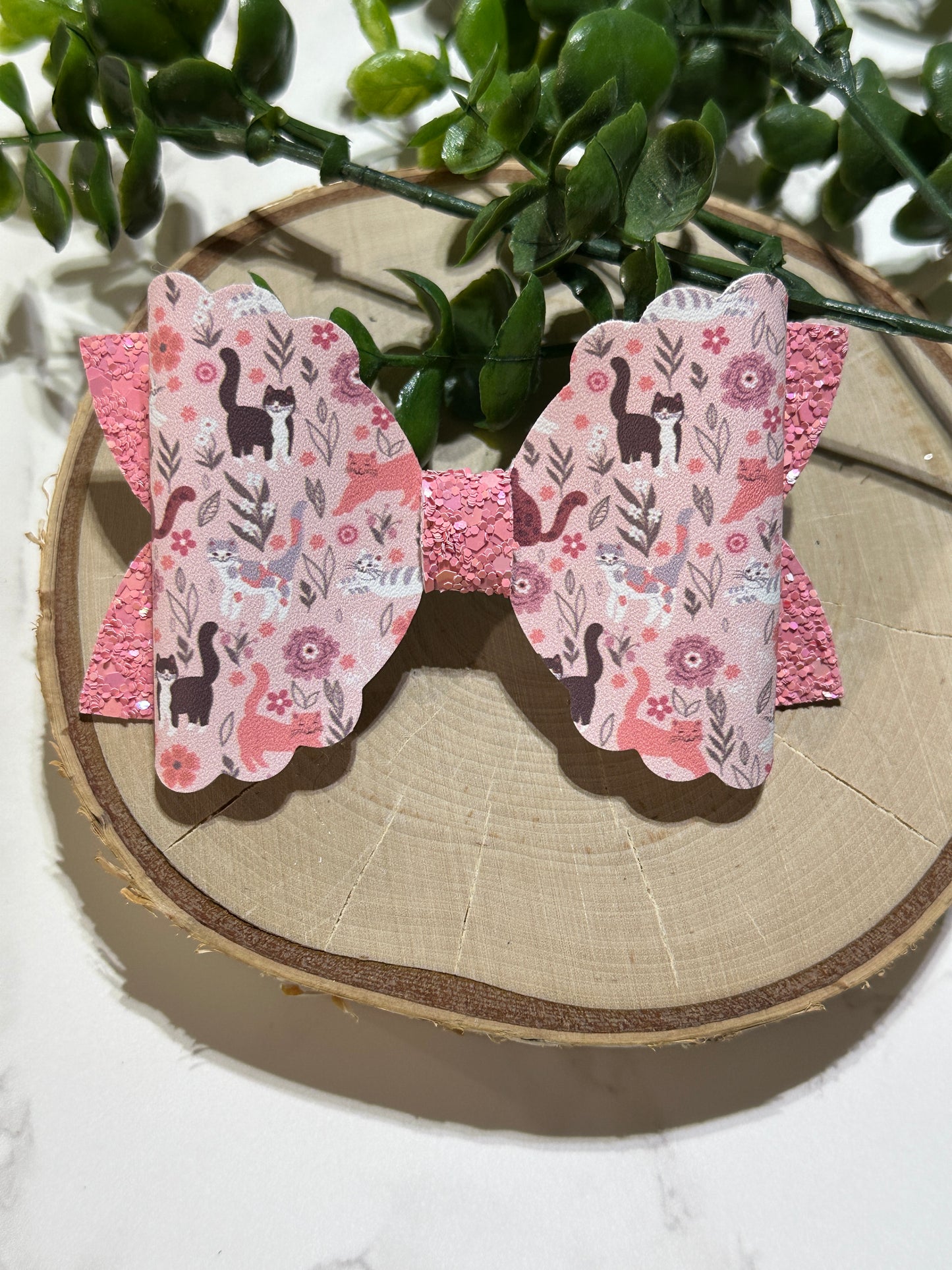 Pink Cat Hairbow