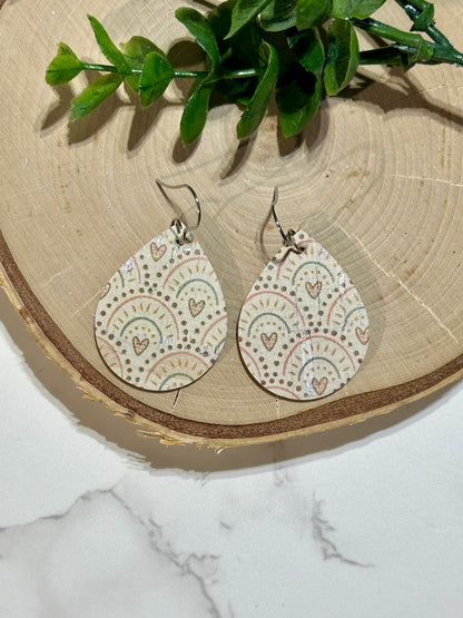 Small Teardrop Earrings - Boho Hearts