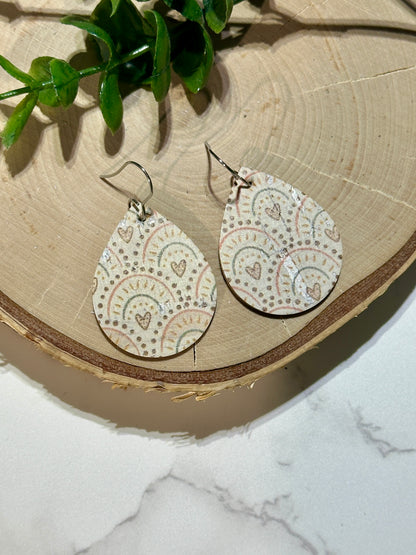 Small Teardrop Earrings - Boho Hearts