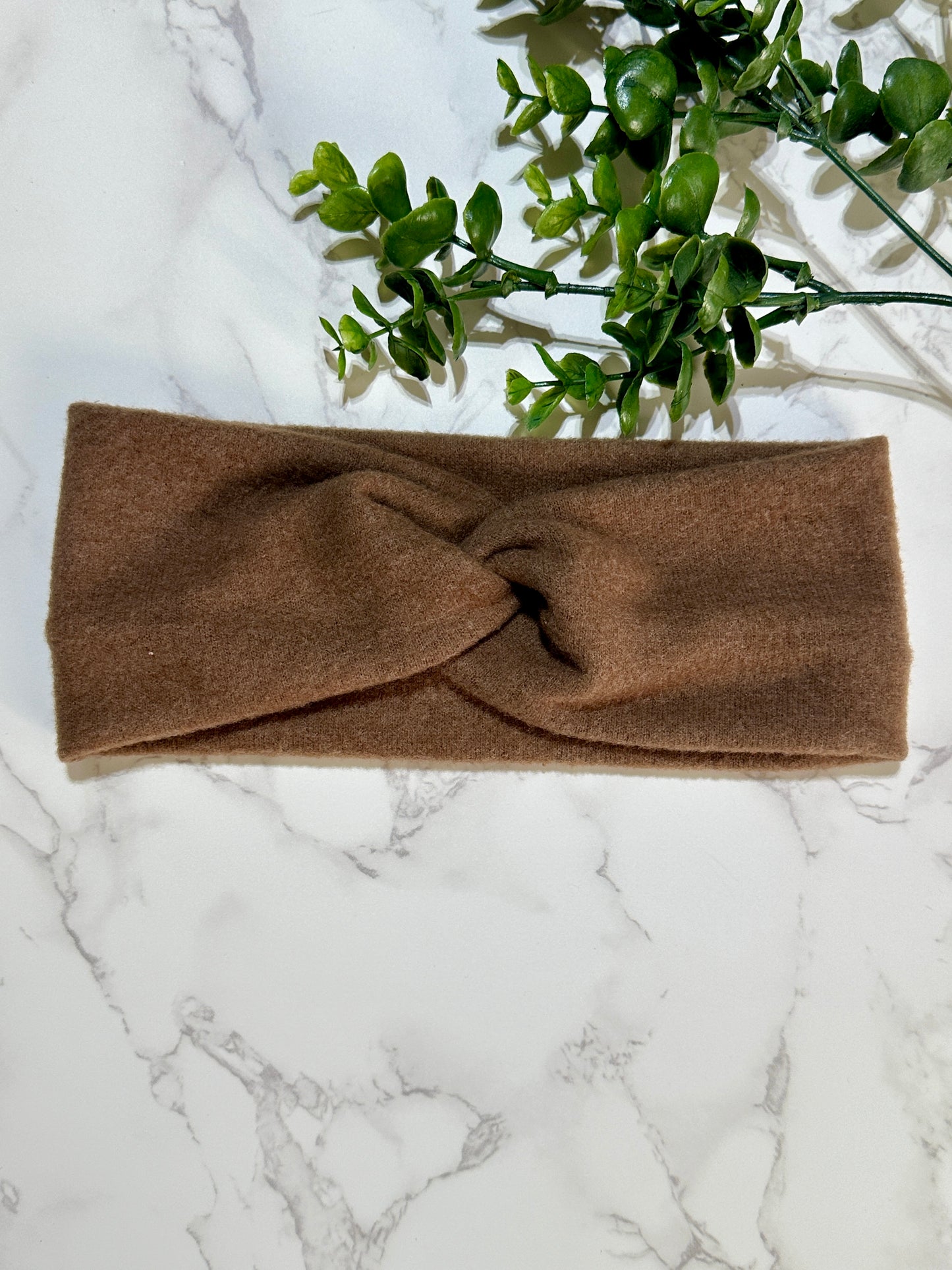 Brown Sweater Twist Headband