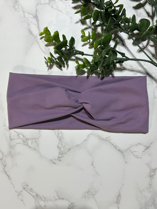 Solid Lavender Twist Headband