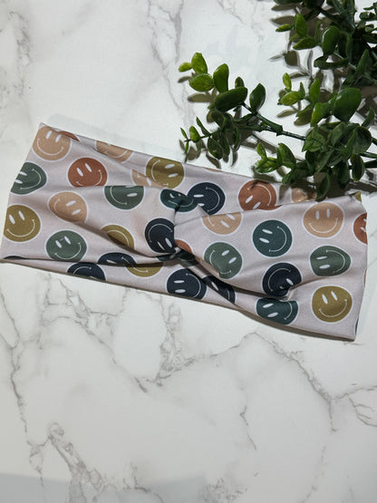 Boho Neutral Smile Twist Headband