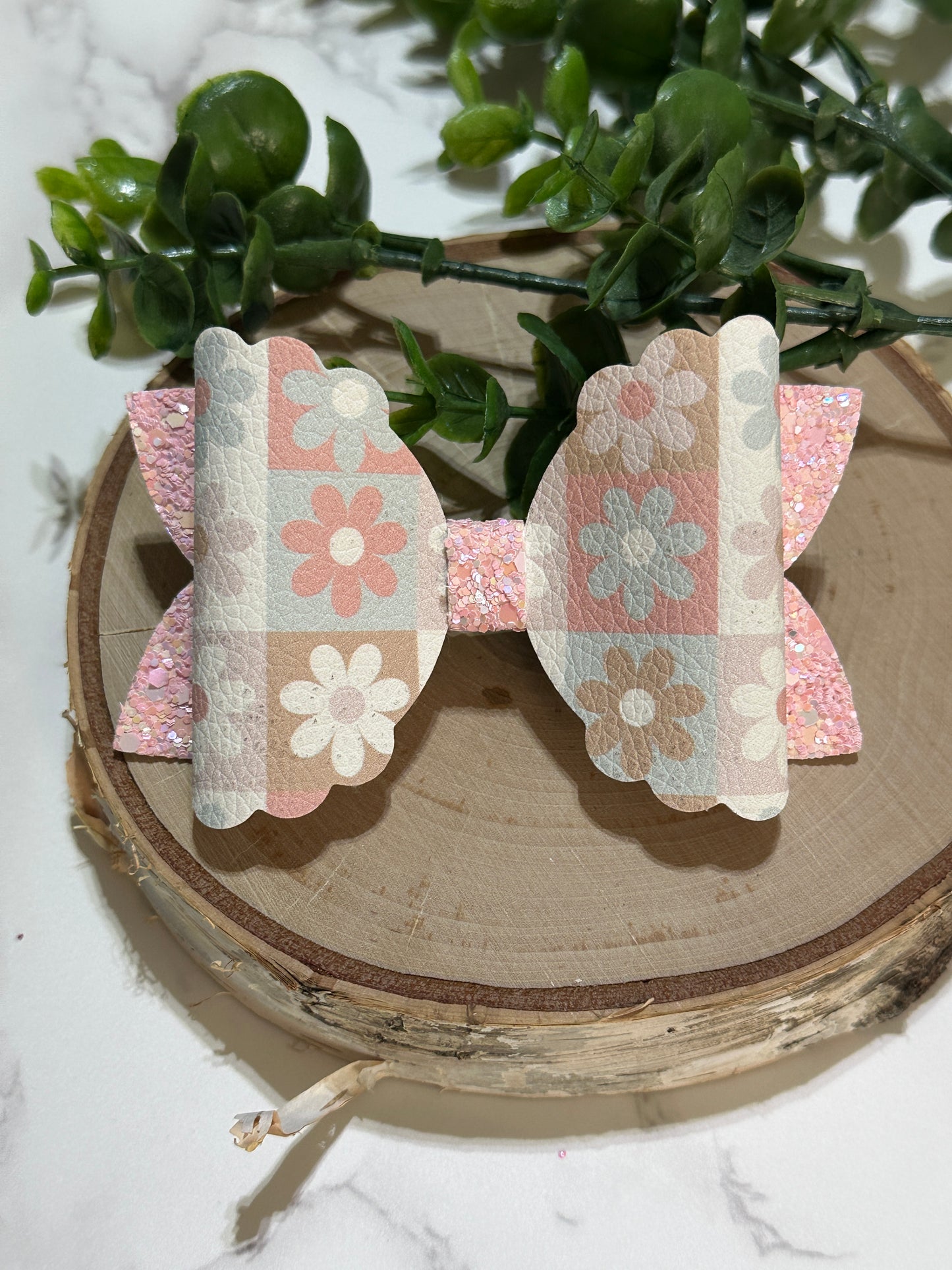 Boho Daisy Floral Hairbow