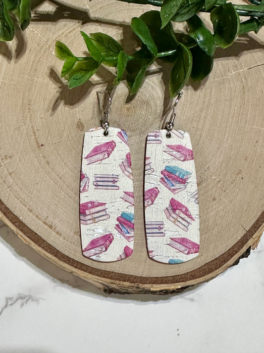 Bar Earrings - Books