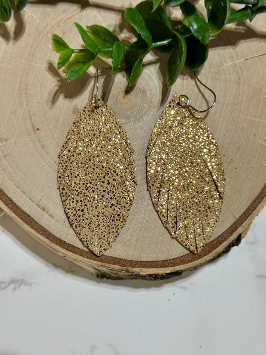 Fringe Pedal Earrings - Bronze Sparkle