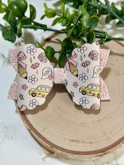 Back to School Bow - Bow Pencil/Bus