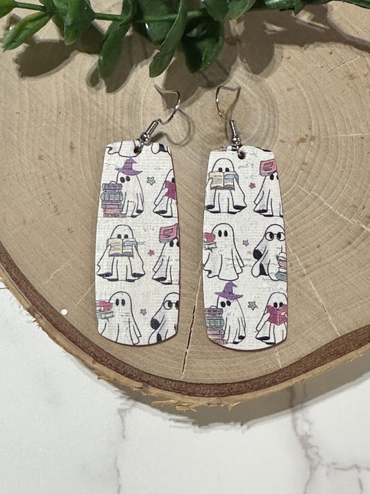 Bar Earrings - Ghosts and Books