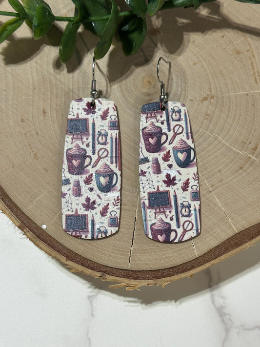 Bar Earrings - Cozy Mugs