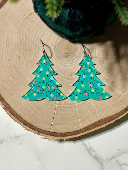 Christmas Trees with Lights Earrings