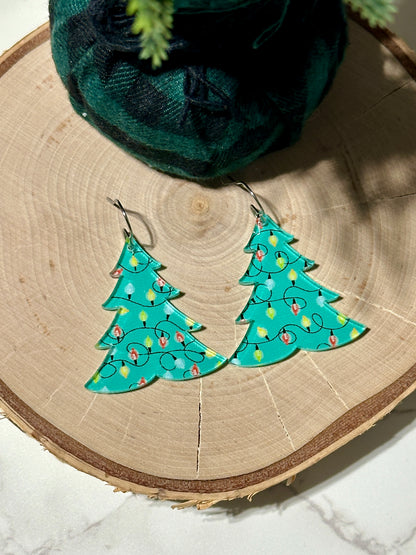 Christmas Trees with Lights Earrings