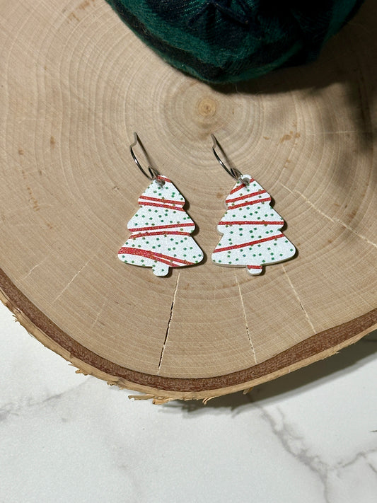 Snack Cake Tree Earrings