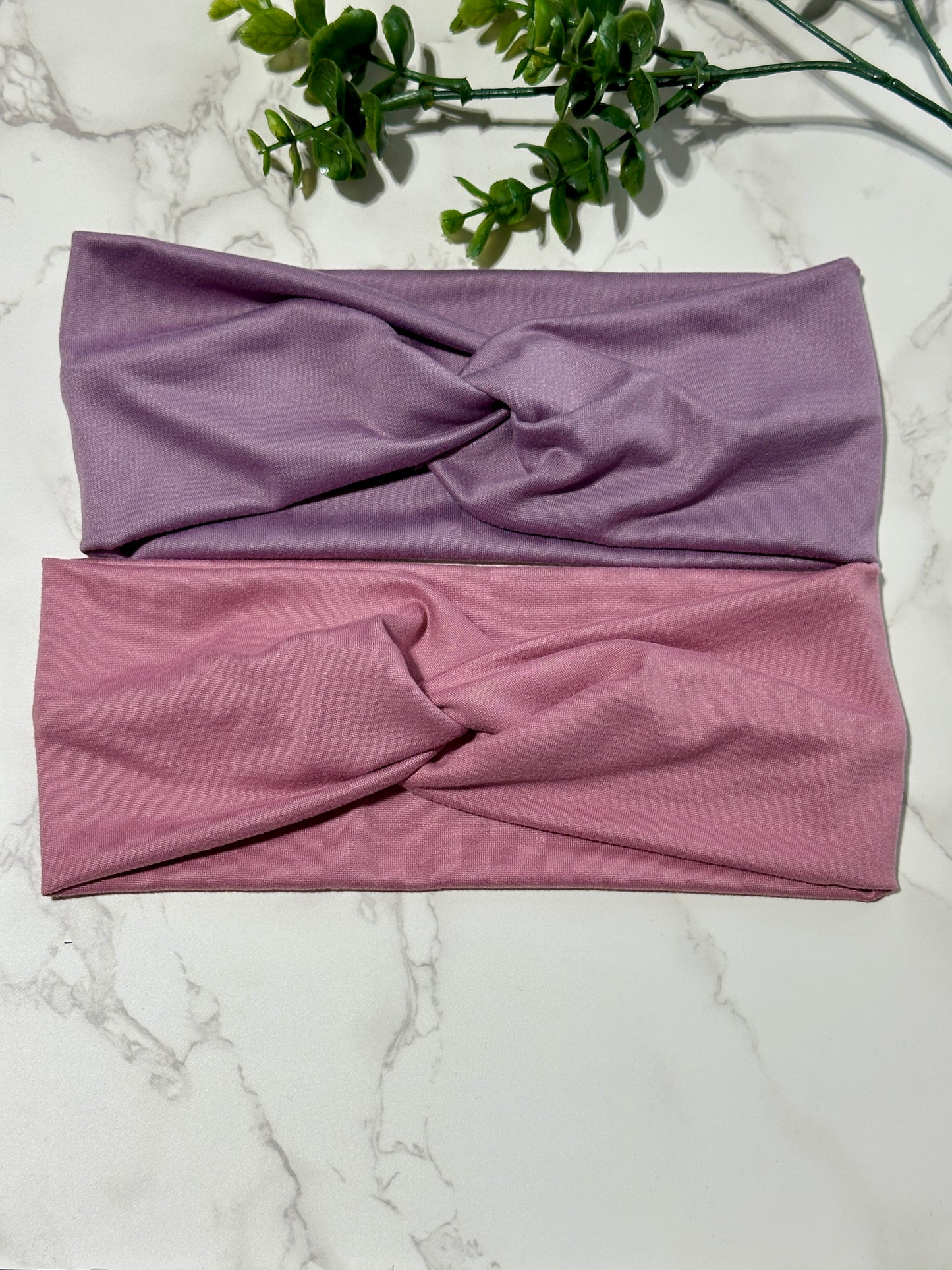 Solid Twist Headband - Rose Water