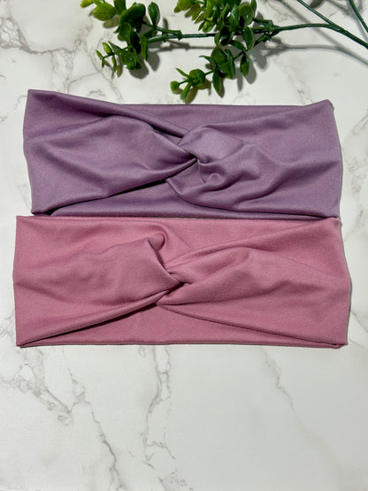 Solid Twist Headband - Rose Water