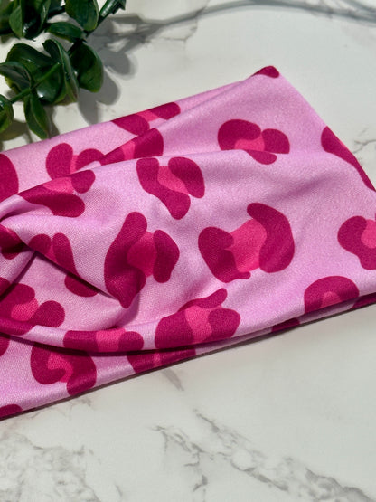 Pink Leopard/Cheetah Twist Headband