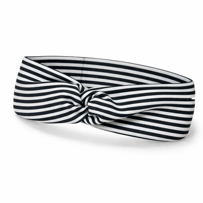 Black/White Stripes Twist Headband