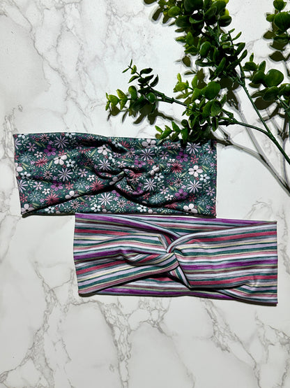 Sketchy Teal Twist Headband - Multiple styles