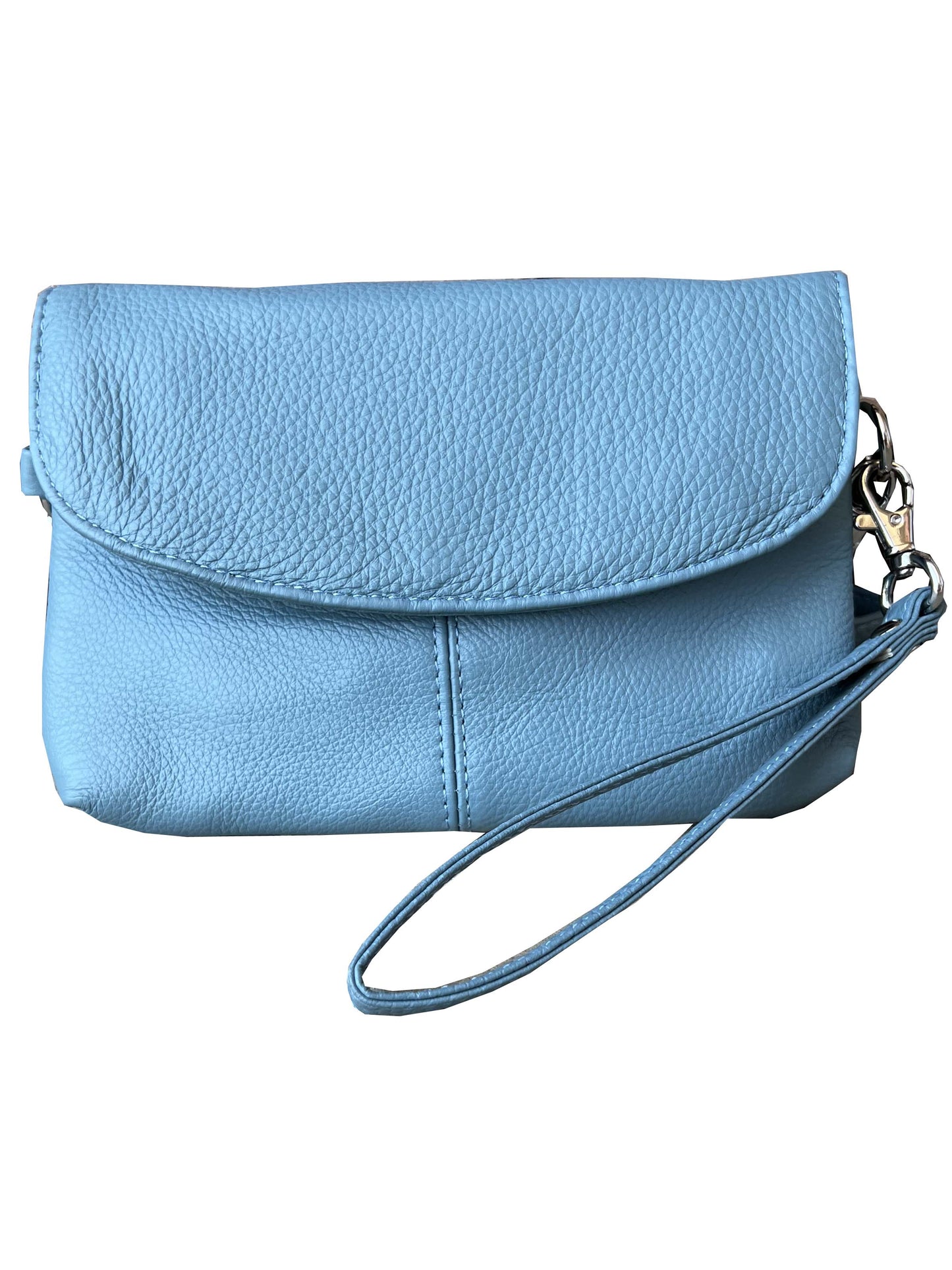 Genuine cowhide leather crossbody clutch bag