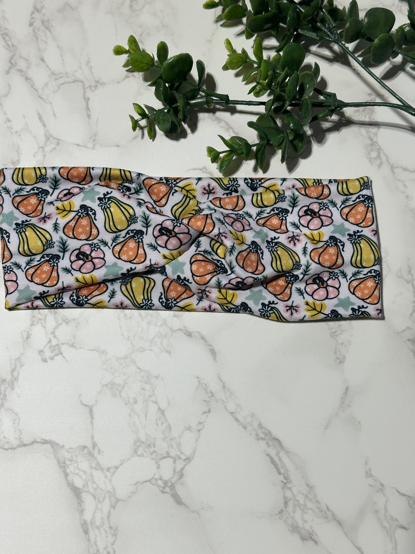 Sketchy Pumpkins Twist Headband