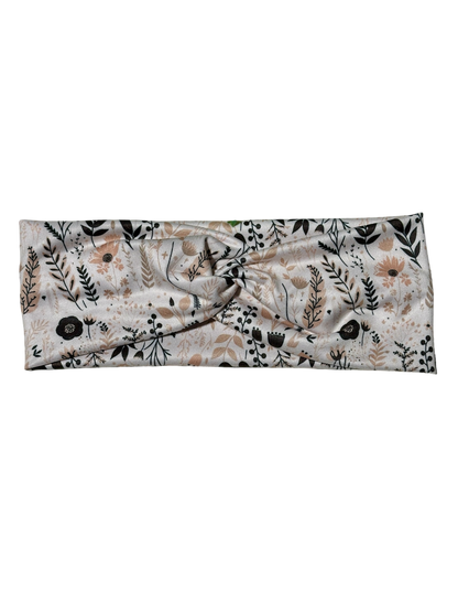 Neutral Brown/Black Botanical Twist Headband