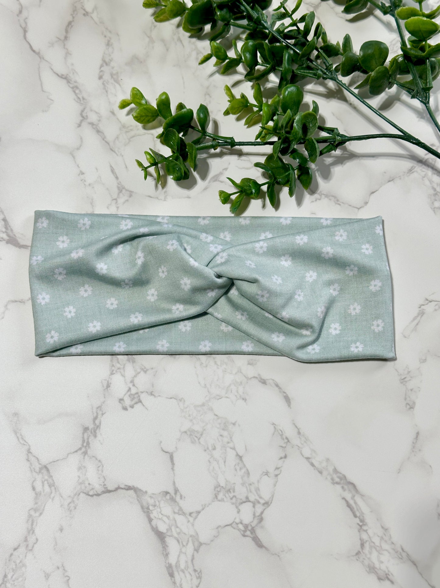 Sage Bloom Twist Headband