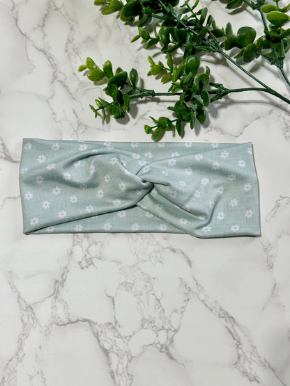 Sage Bloom Twist Headband