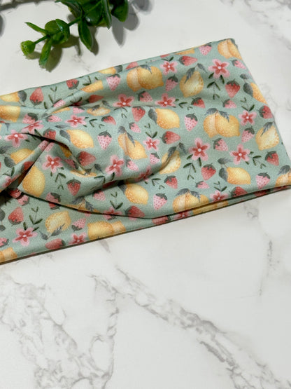 Berry Lemon Blossom Twist Headband