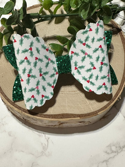 Mistletoe Green Hairbow