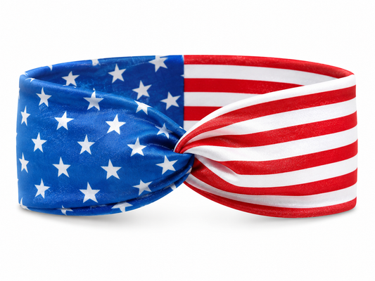 Distressed Stars and Stripes Twist Headband