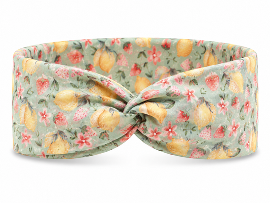 Berry Lemon Blossom Twist Headband