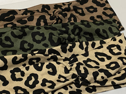 Earthy Colors - Leopard Twist Headbands