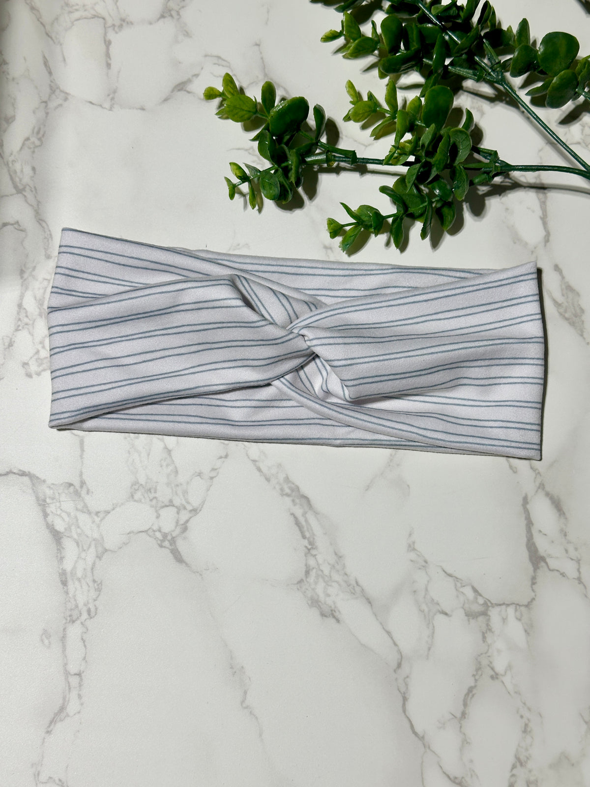 Scribble Stripes Cream Twist Headband