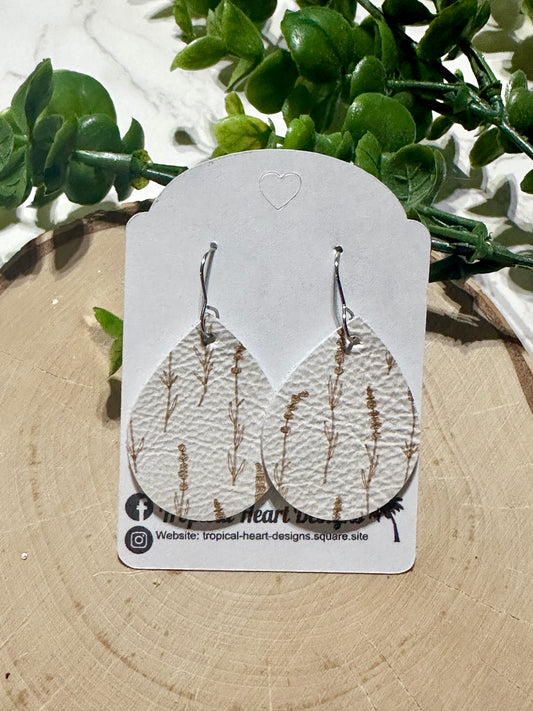 Small Teardrop Earrings - Golden Wheat