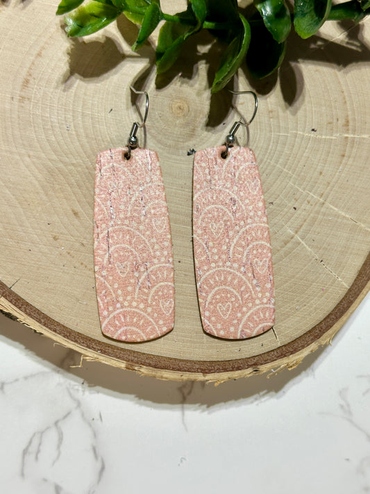 Bar Earrings - Boho Coral Rainbows