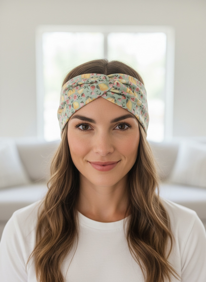 Berry Lemon Blossom Twist Headband