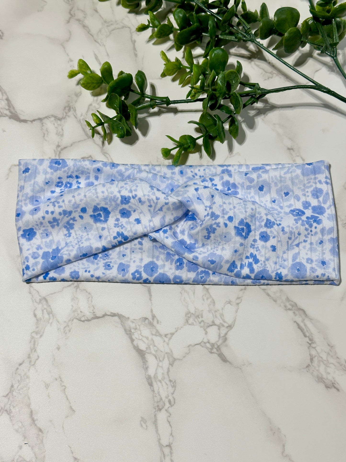 Blue Blossom Twist Headband