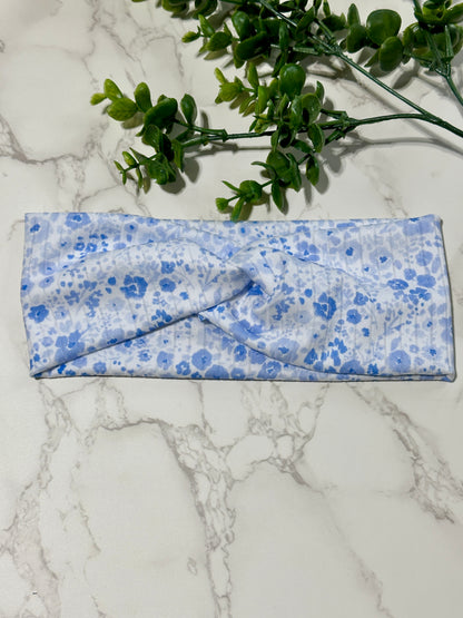 Blue Blossom Twist Headband