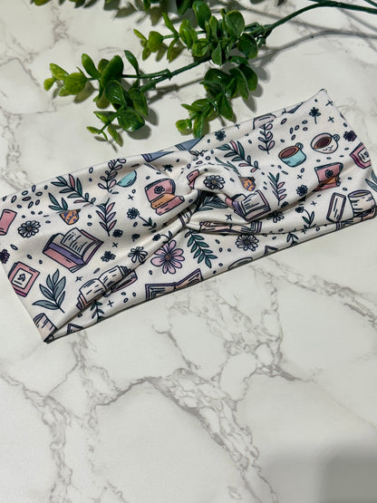 Books, Coffee, and Plants Twist Headband