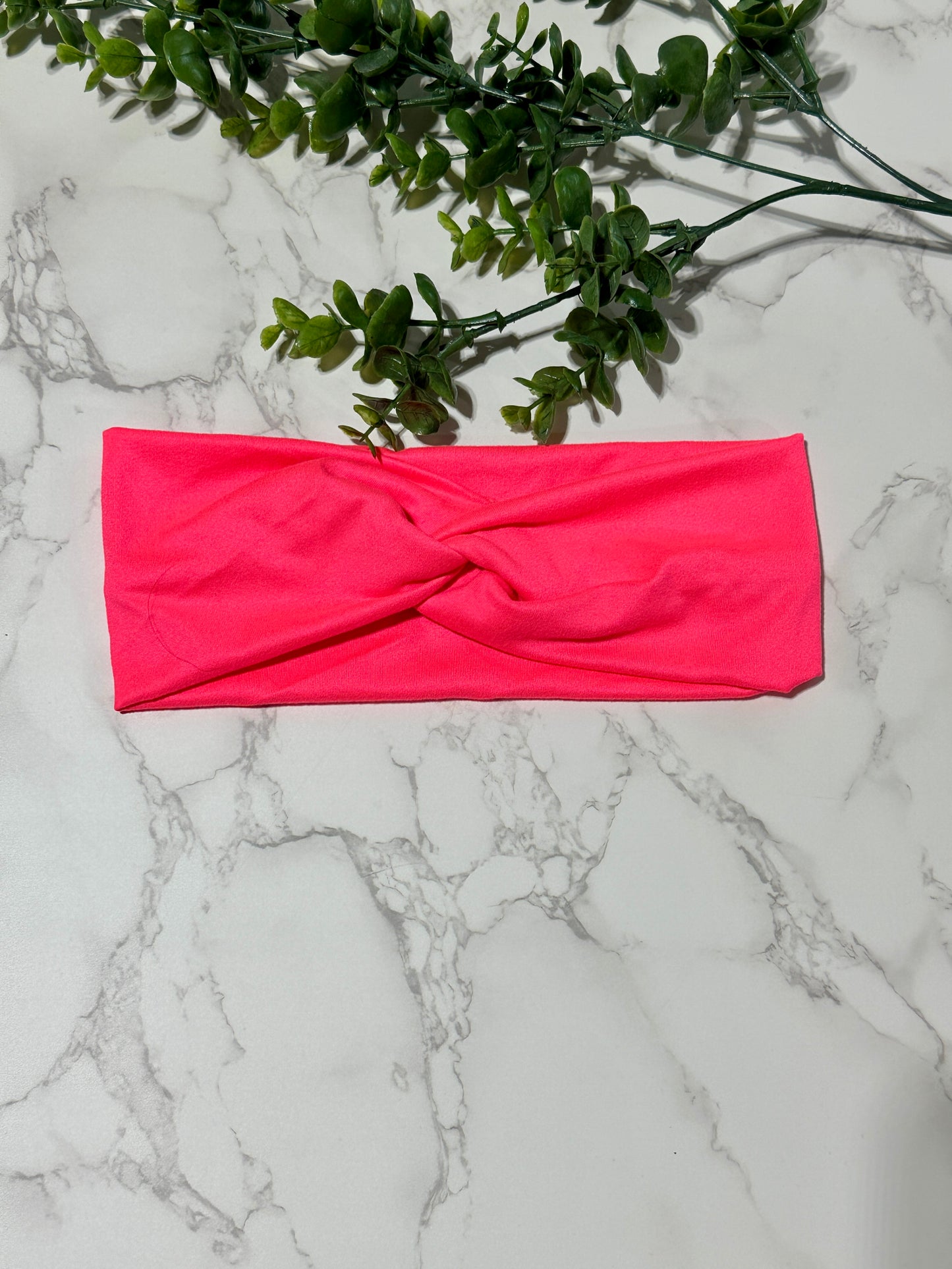 Solid Bright Pink Twist Headband