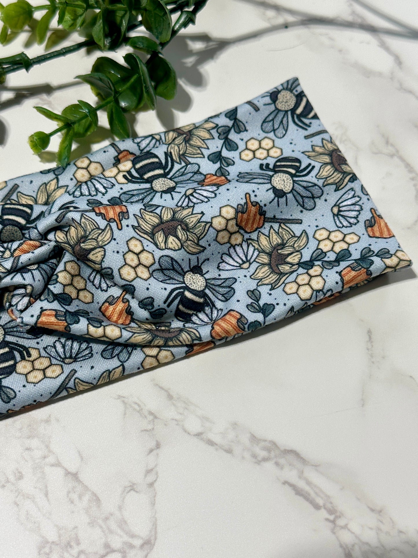 Stunning Honeybee/Honeycomb Twist Headband