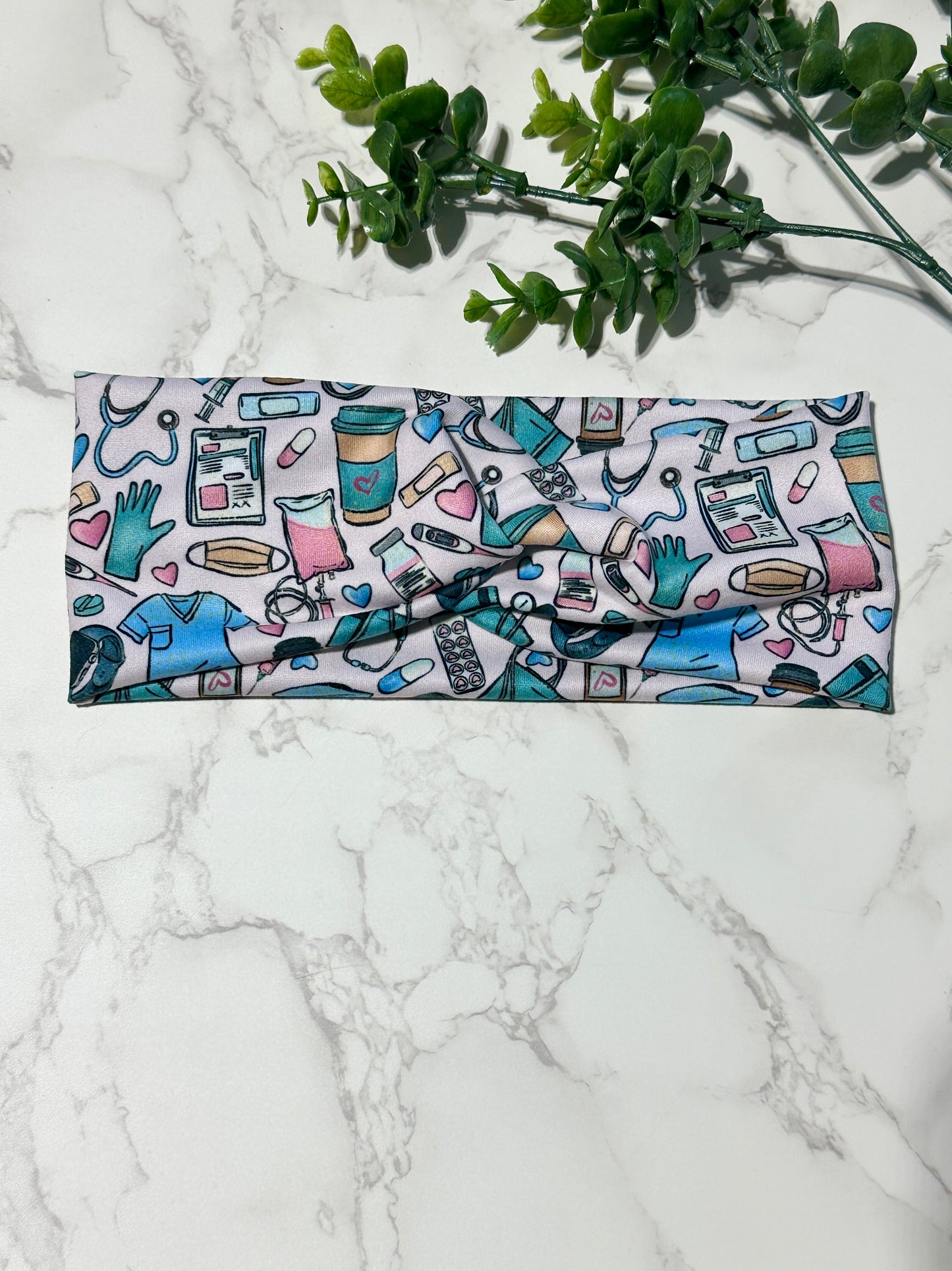 Pink Medical Twist Headband