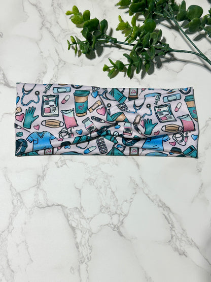 Pink Medical Twist Headband