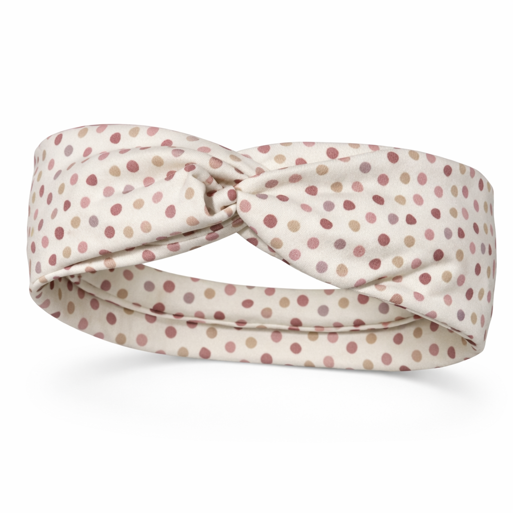 Muted Purple Dots Twist Headband