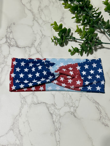 Patriotic Stars Twist Headband