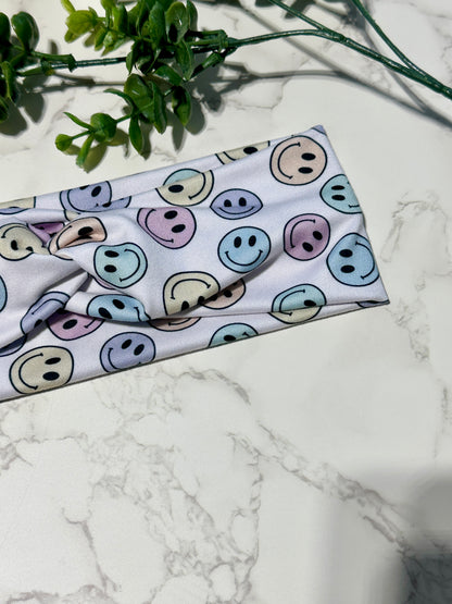 Pastel Smiles Twist Headband