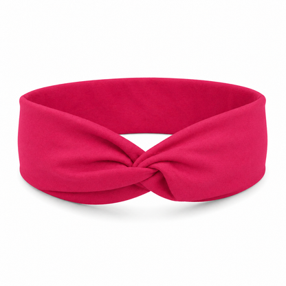 Solid Dark Pink Twist Headband