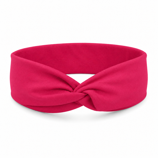 Solid Dark Pink Twist Headband
