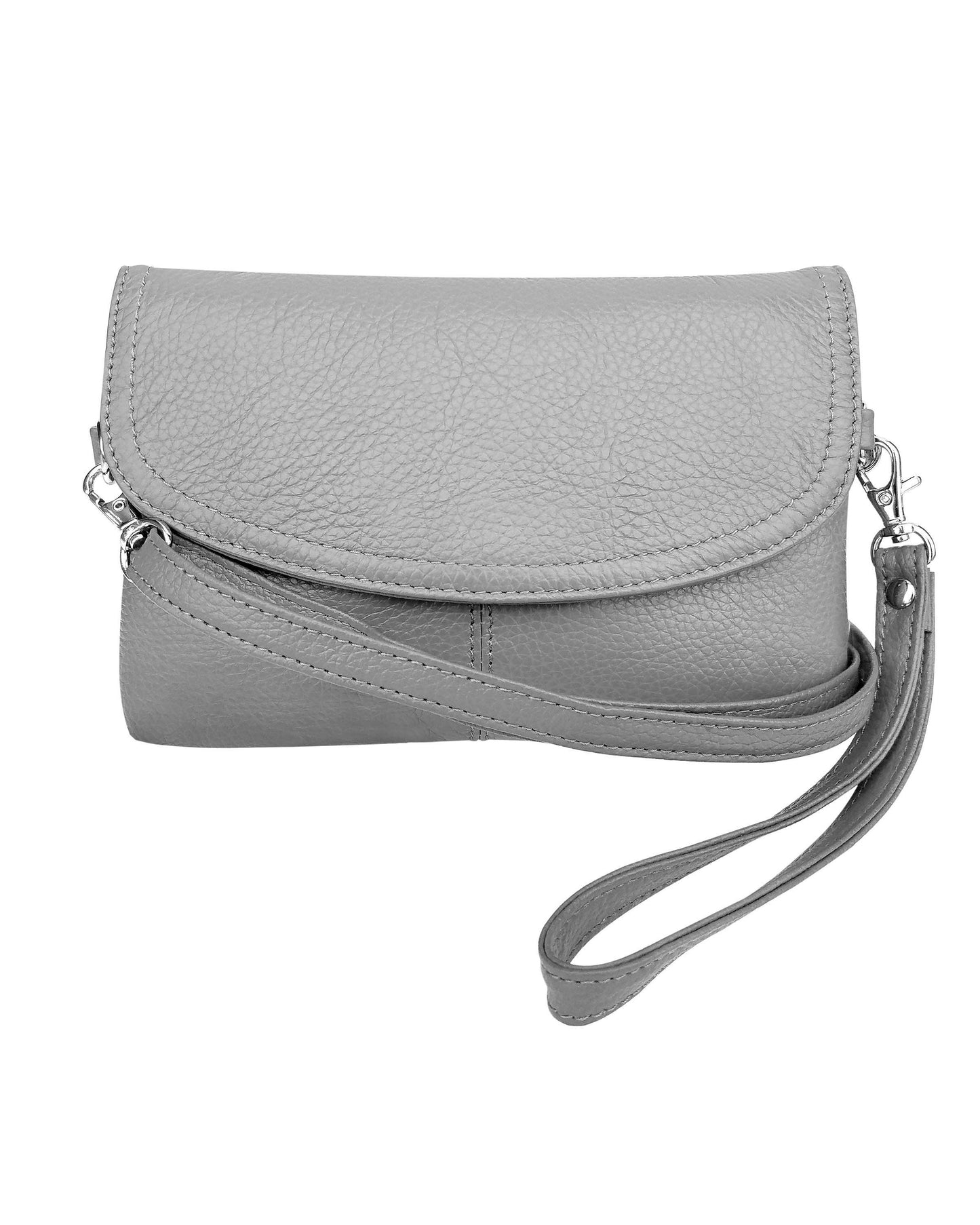 Genuine cowhide leather crossbody clutch bag