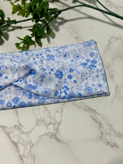 Blue Blossom Twist Headband