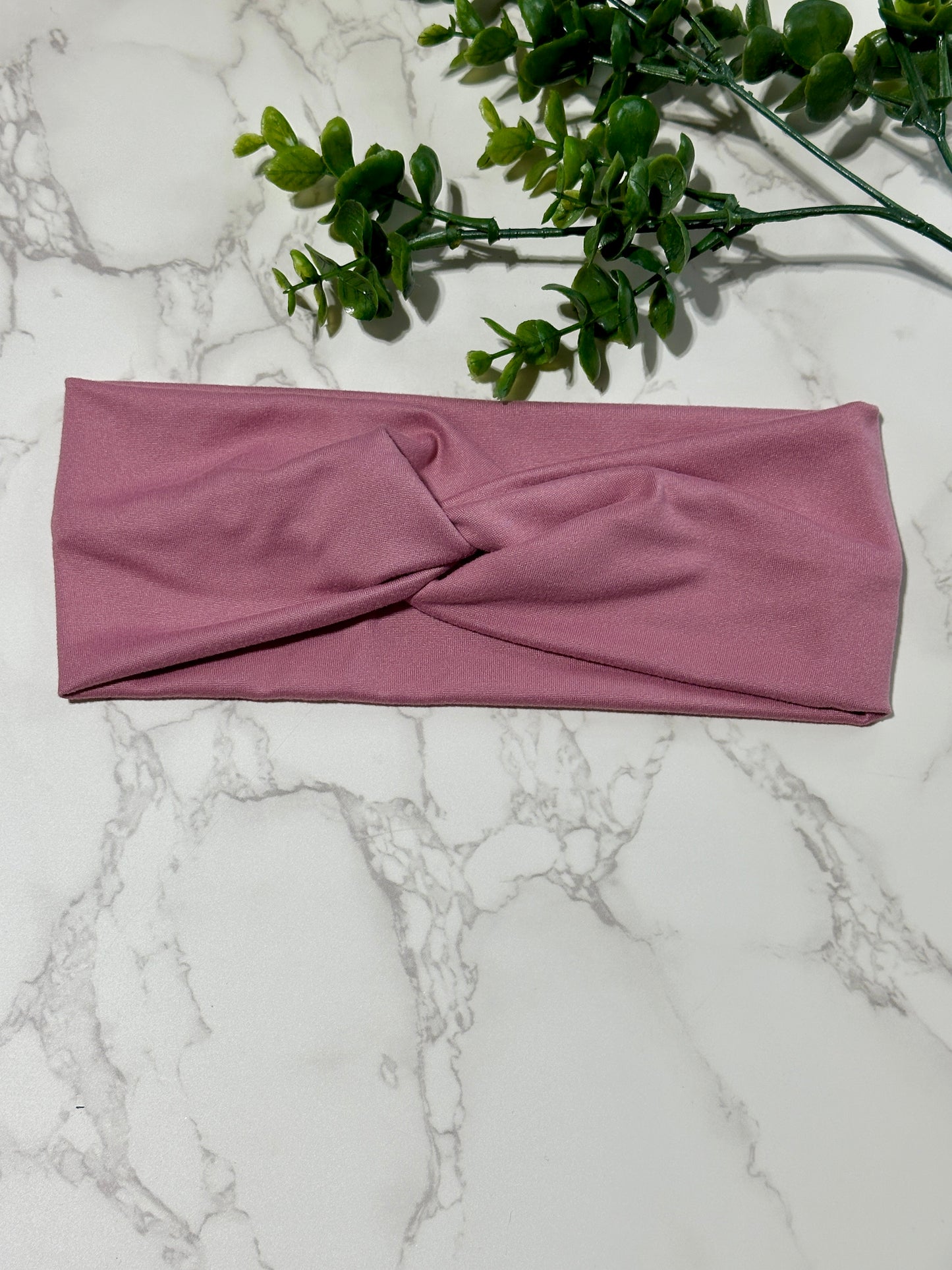 Solid Twist Headband - Rose Water